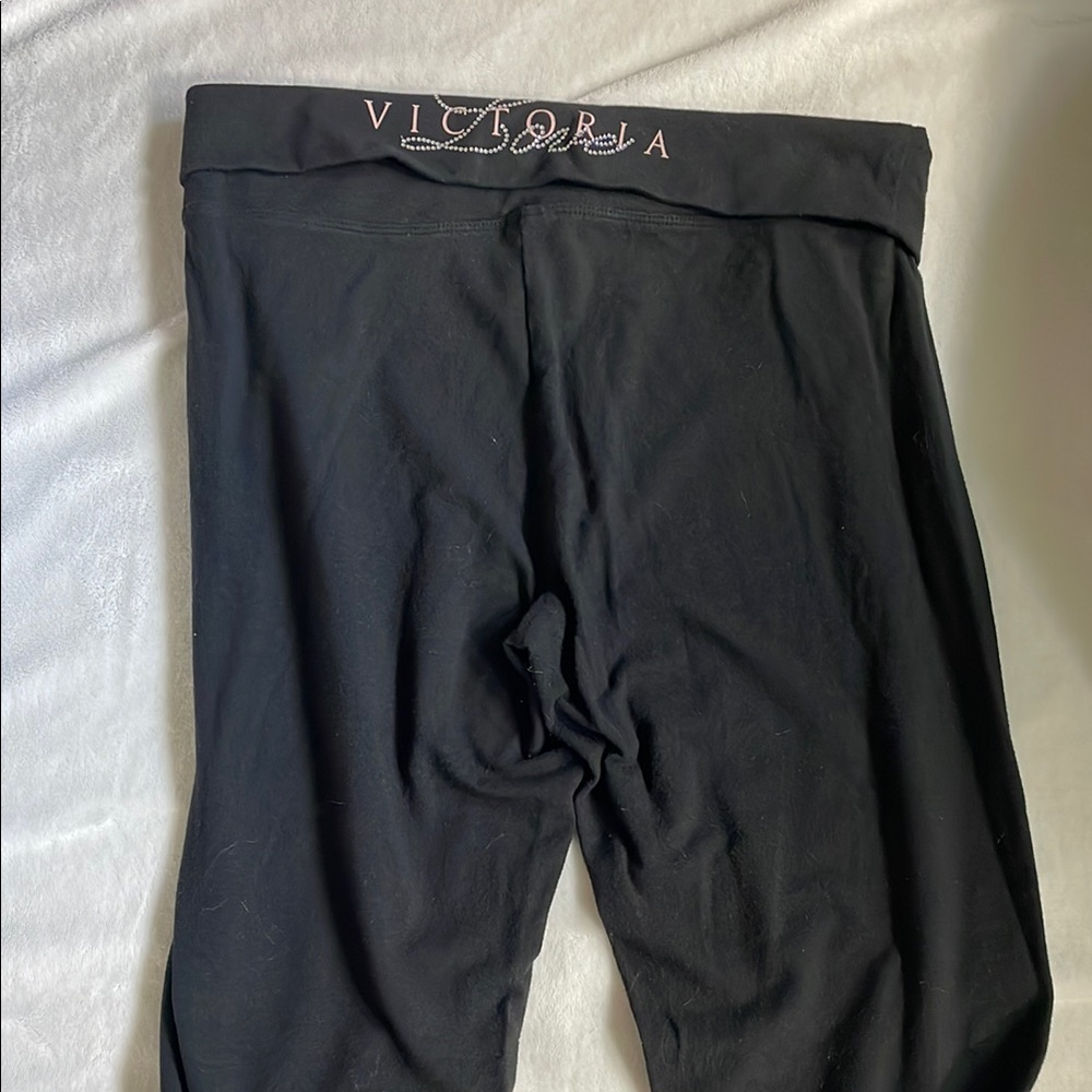 Y2K Victoria's Secret Black bling Lounge leggings medium
